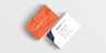 Abstract Orange Business Card Design