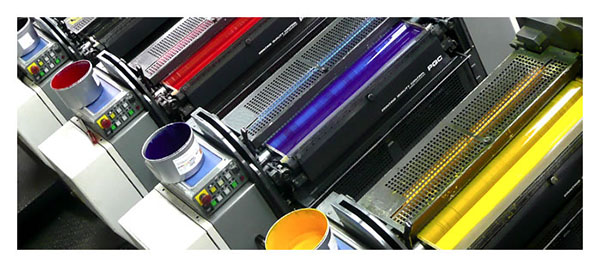 lithographic printing image of CMYK inks