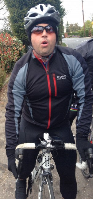 Solopress co-founder Aron training for his London to Paris charity bike ride