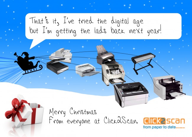 Christmas Cards printed by Solopress for Click2Scan - front