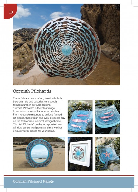 Cornish Pilchards A5 Gloss Brochures printed by Solopress for Jo Downs Handmade Glass