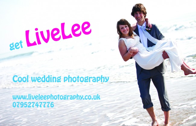 Livelee Wedding Photography matt laminated business cards printed by Solopress 