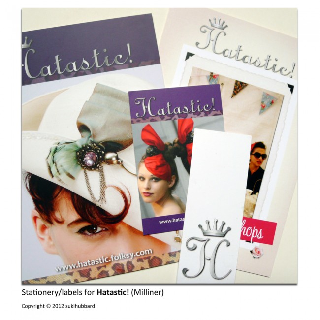 Stationery and labels printed by Solopress for Suki Hubbard and Hatastic