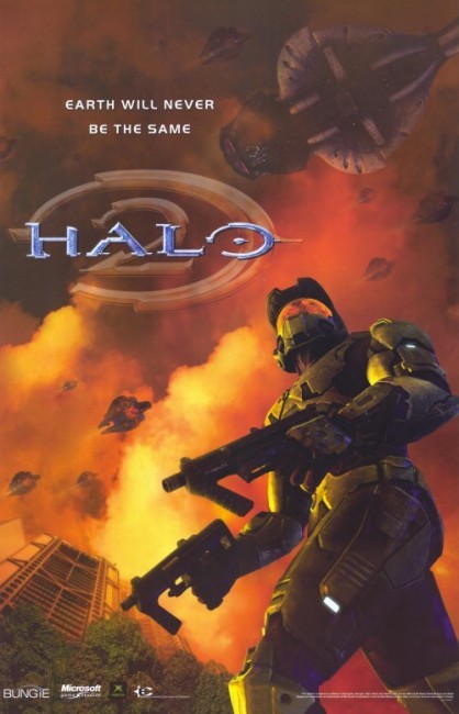 Cartaz do jogo de vídeo Halo 2 da Solopress Design Insight