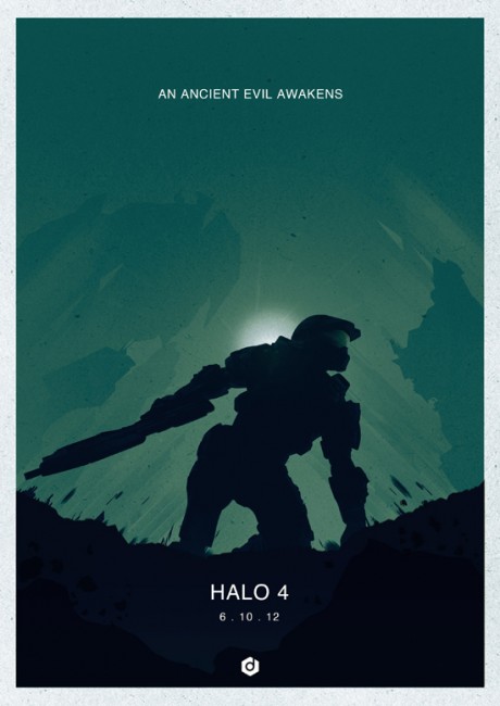 Cartaz do jogo de vídeo Halo 4 da Solopress Design Insight por Doaly