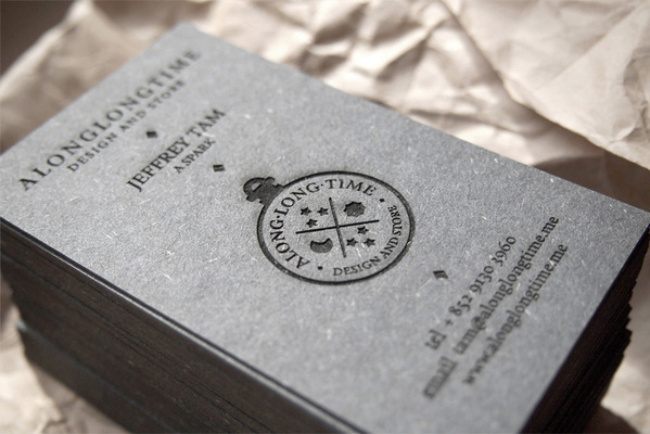 engraved business card