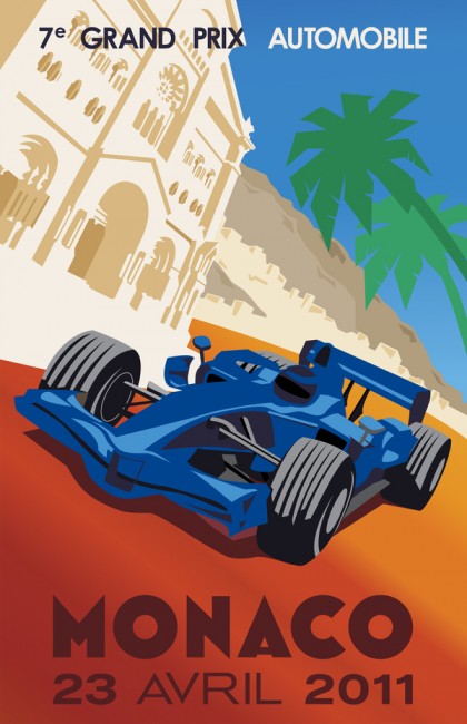 Monaco F1 Grand Prix poster 2011 in Solopress printing blog