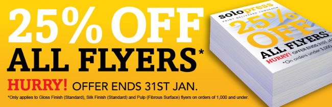 25 off our flyers the latest print and design news solopress discount leaflets