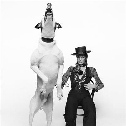 Fotografia de publicidade de David Bowie para Diamond Dogs