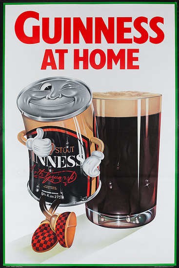 Guinness At Home cartoon can poster in Solopress printing blog