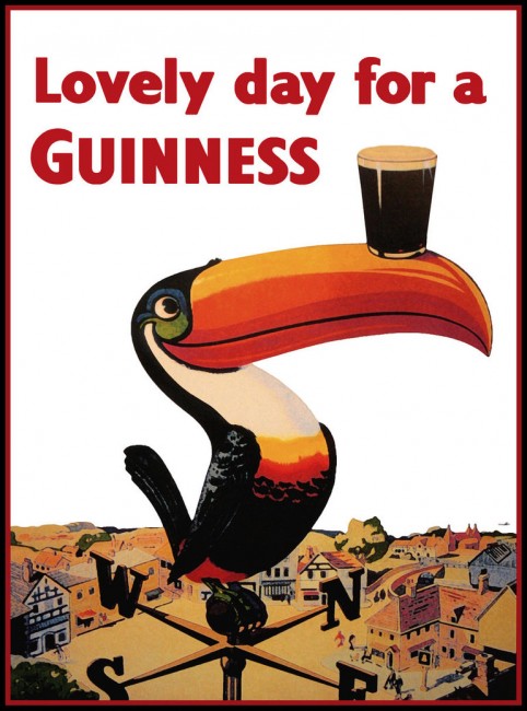 Schöner Tag für ein Guinness Retro-Poster