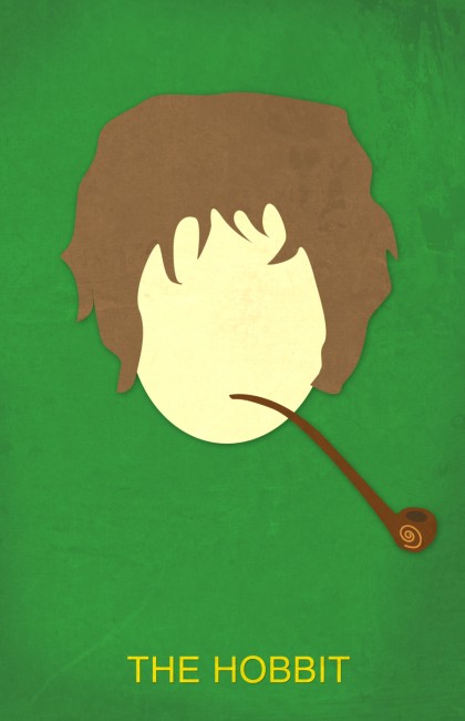 Cartaz minimalista de O Hobbit Bilbo Bolseiro no deviantART