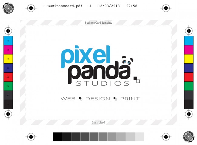 Pixel Panda Studios business card PDF