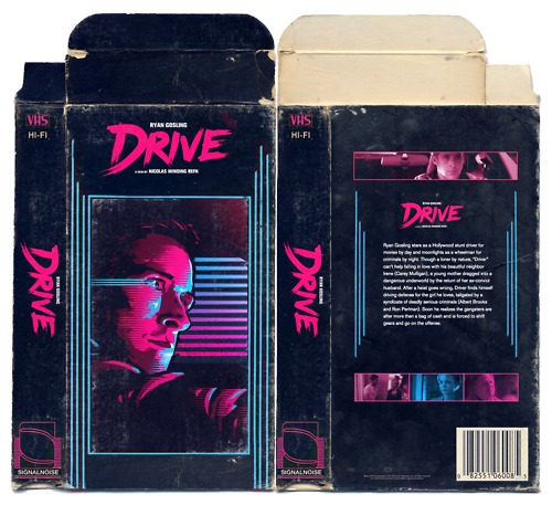 Drive VHS retro packaging design