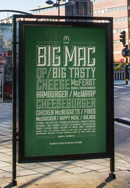 Afișul festivalului de muzică McDonalds