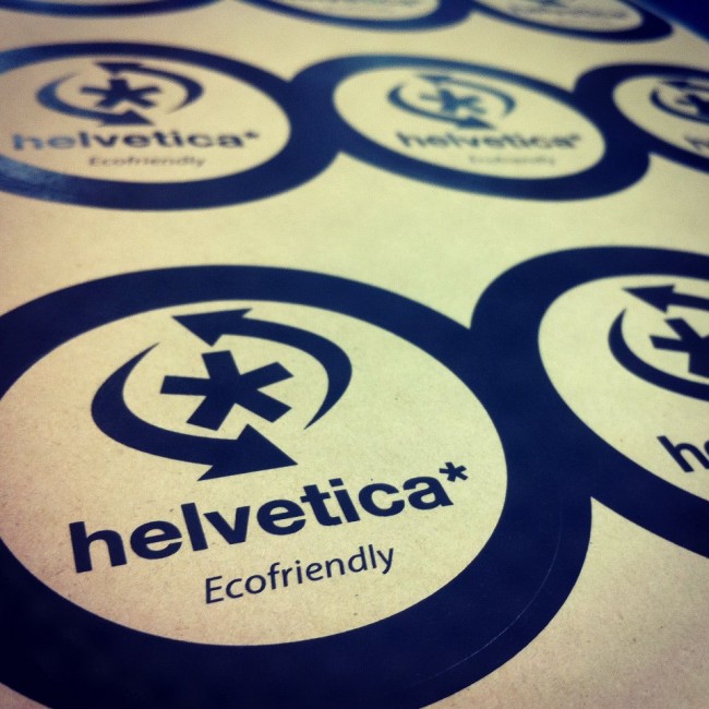 Helvetica cafe packaging
