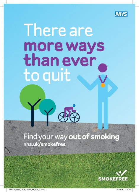NHS-Broschüre zur Raucherentwöhnung A5 Vorderseite