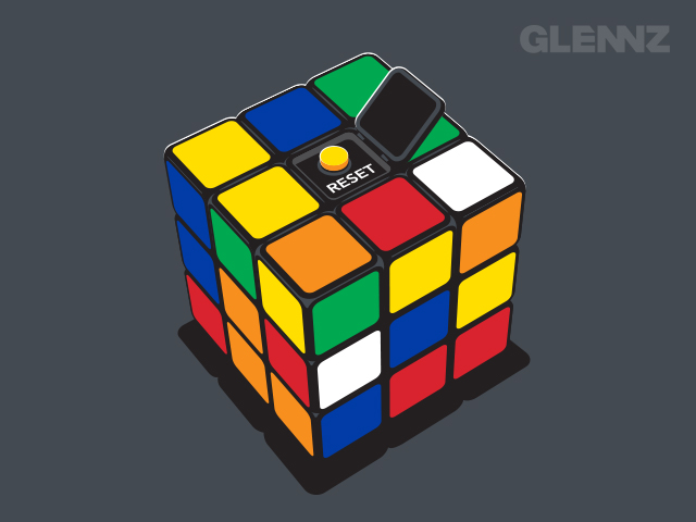 Rubik's Cube Reset Button T-shirt
