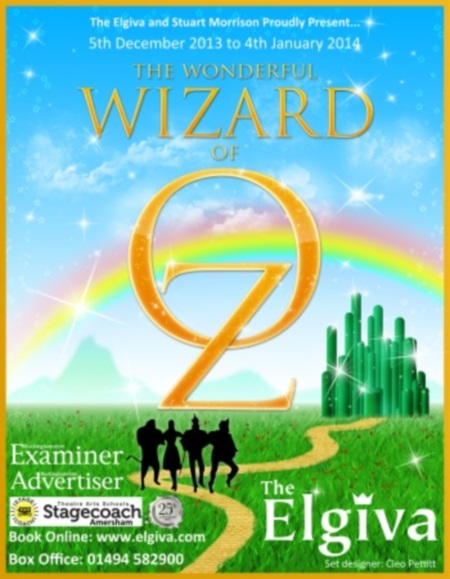 L'affiche du panto du Magicien d'Oz