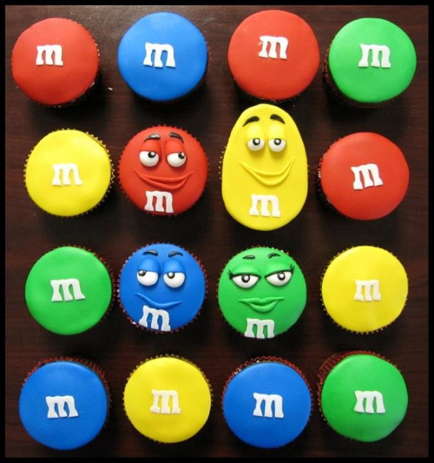 M&M's cupcakes