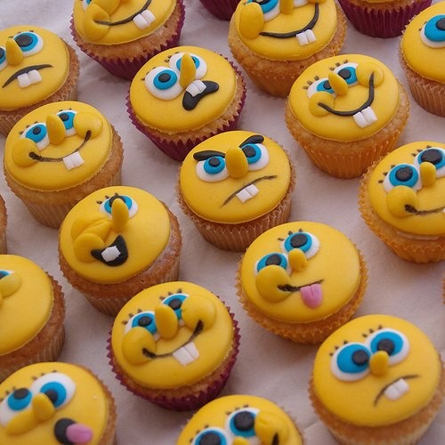 SpongeBob Schwammkopf Cupcakes