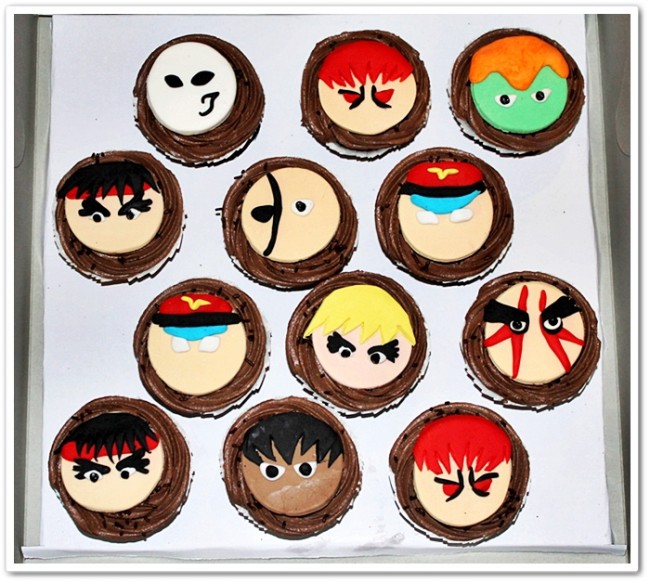Street Fighter cupcakes