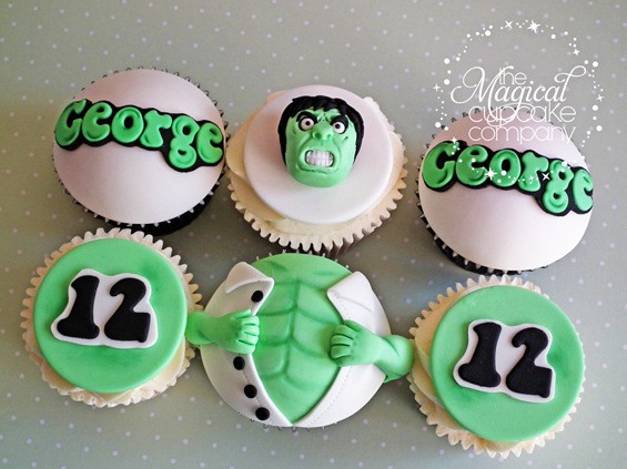 De Hulk cupcakes