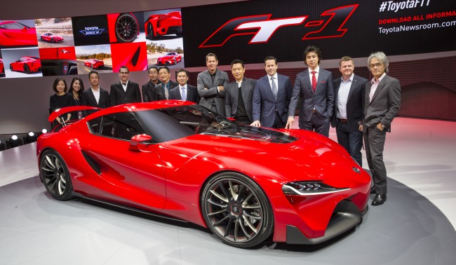 Toyota FT-1 design team at Detroit Auto Show 2014