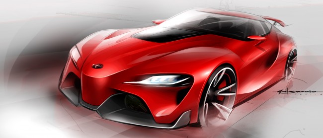 Toyota FT-1 concept car design sketch