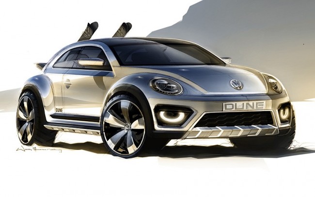 VW Beetle Dune concept car design sketch