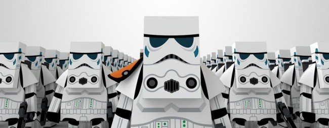 Star Wars Papierbastelspielzeug Stormtroopers