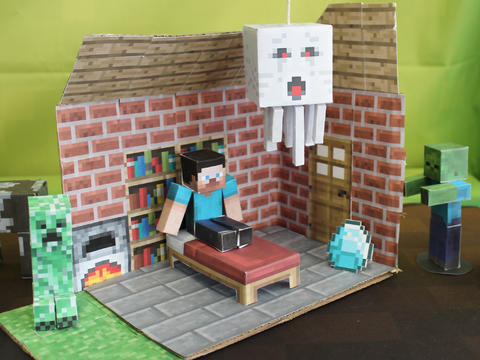 Exemplos de aplicações do Minecraft Papercraft Studio