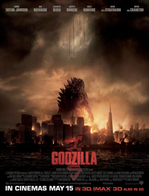 Godzilla 2014 official UK movie poster