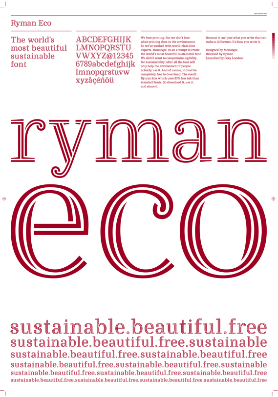Ryman Eco Font