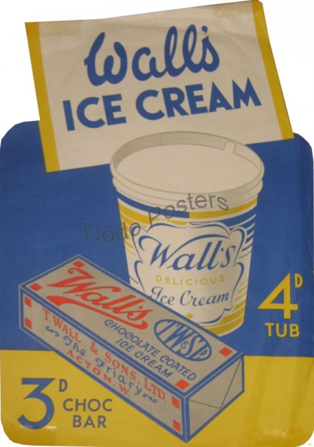 Wall's ice cream vintage poster