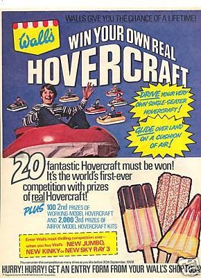 Wall's hovercraft competition retro poster