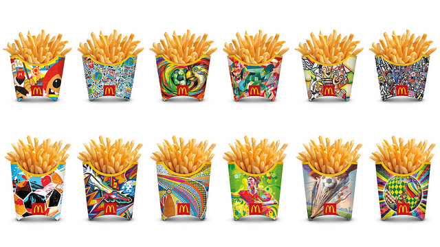 Confezione delle patatine fritte Mcdonald's World Cup 2014