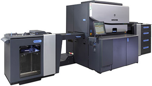 Photo de la nouvelle mise à niveau de l'imprimante HP Indigo 7800 pour les imprimantes professionnelles.