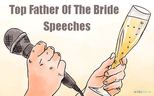 top 5 father of the brides speeches with champage flute and mike