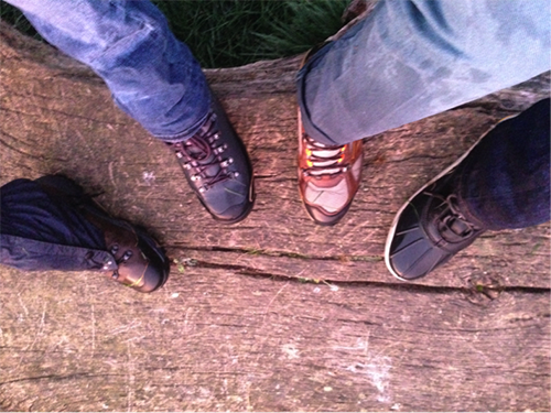 Photograph of the four different walking boots by Hi-Tec