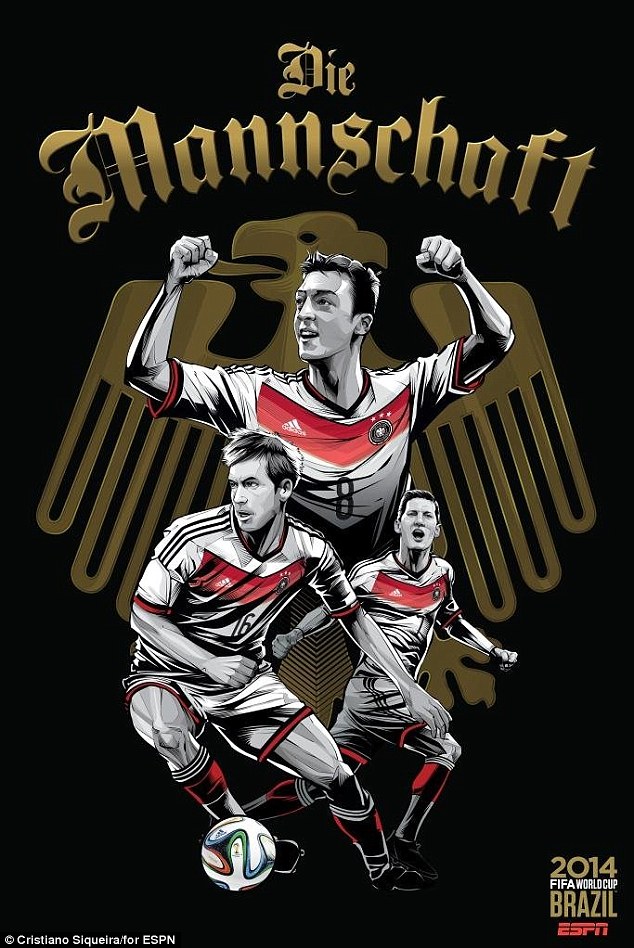 FIFA-World-Cup-2014-Niemcy-Mesut-Ozil-Phillipp-Lahm-Bastian-Schweinsteiger-Poster