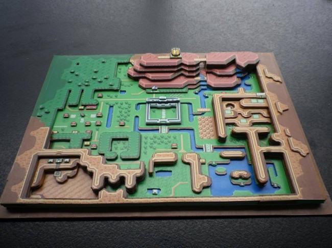 Zelda A Link To The Past 3D diorama di carta