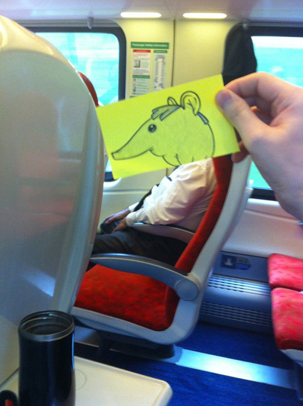 October Jones shames whistling commuter on Monday morning train with funny sketch