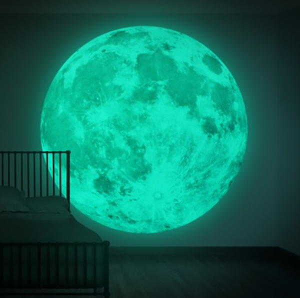 Gorgeous large glow-in-the-dark moonlight wall sticker