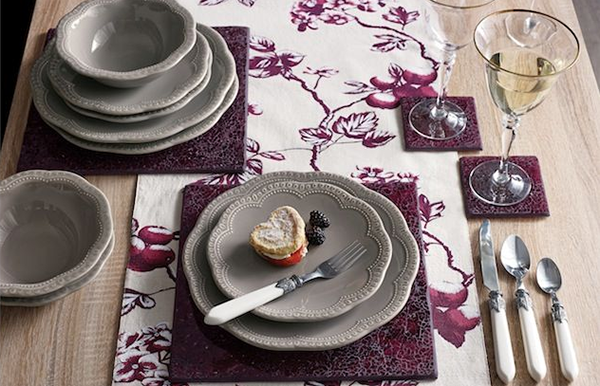 Useful wedding gift idea - pretty, delicate and grey plate set
