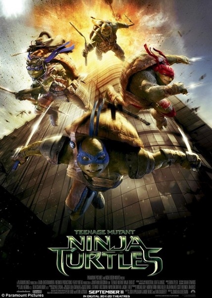 Les Tortues Ninja mutantes, affiche du 11 septembre au cinéma