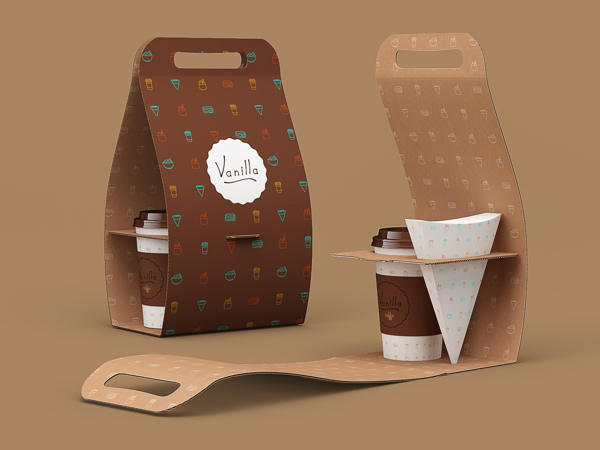 Vanilla packaging - quirky way to wrap up an individual coffee mug 