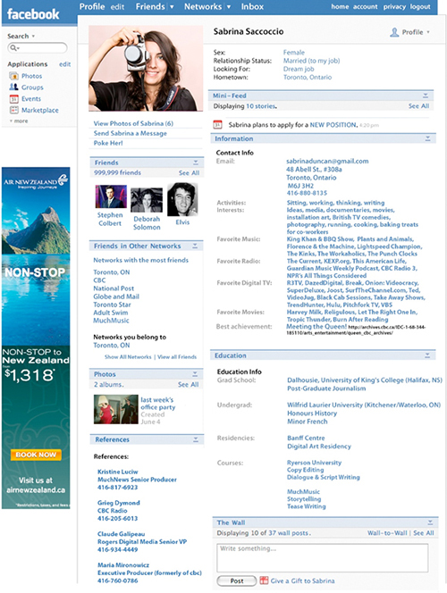Print your social media with the Facebook CV