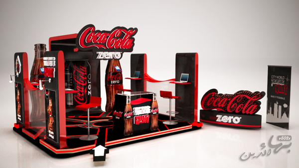 Option 3 of the coca cola exhibition stands looks more standard like a bar