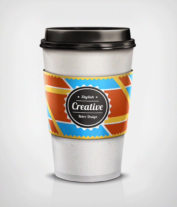 Gif outlining the customisable options for the cool coffee cups
